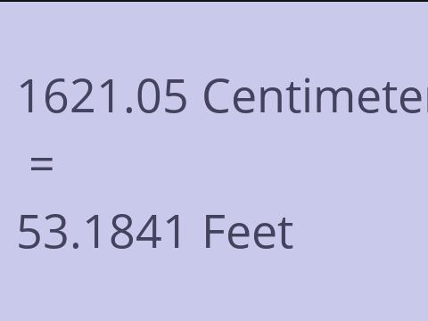 1621.05 CM TO FEET