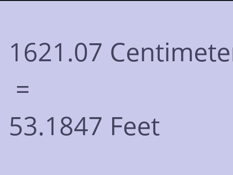 1621.07 CM TO FEET