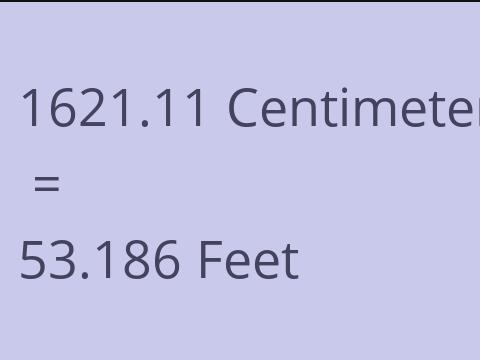 1621.11 CM TO FEET