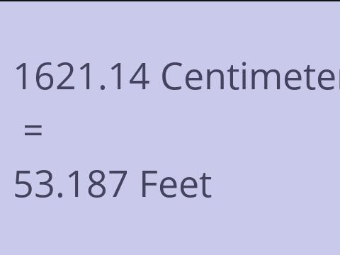 1621.14 CM TO FEET