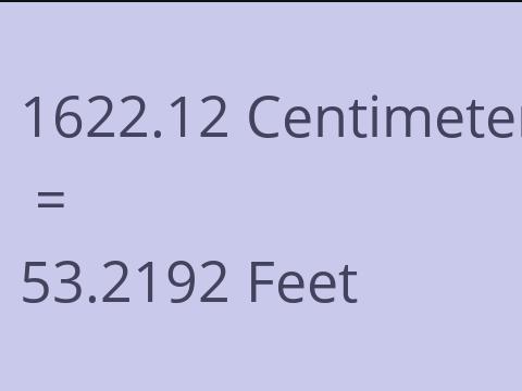 1622.12 CM TO FEET
