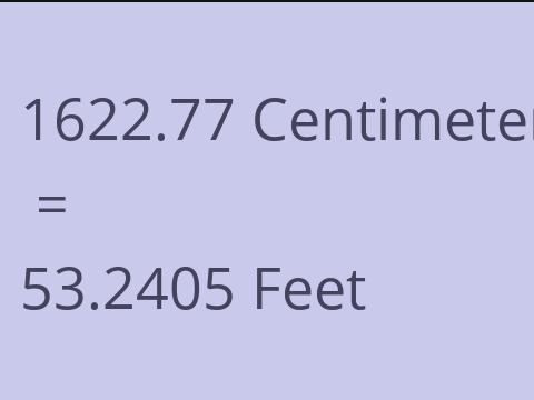 1622.77 CM TO FEET