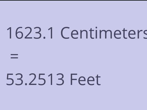 1623.1 CM TO FEET