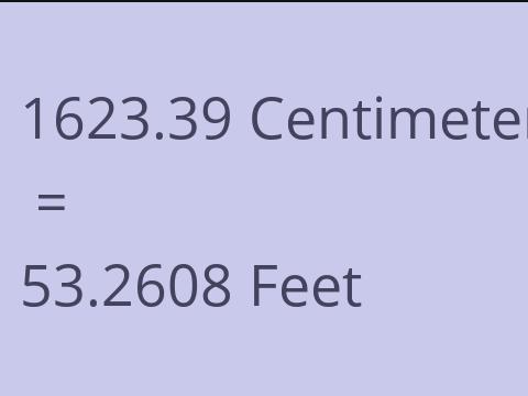 1623.39 CM TO FEET