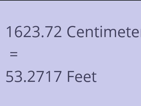 1623.72 CM TO FEET