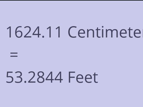 1624.11 CM TO FEET