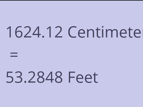 1624.12 CM TO FEET