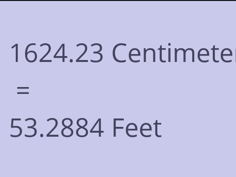 1624.23 CM TO FEET