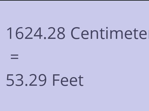 1624.28 CM TO FEET