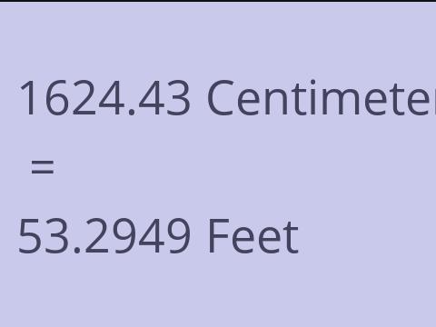 1624.43 CM TO FEET