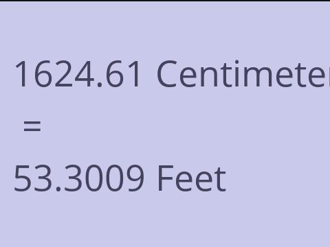 1624.61 CM TO FEET