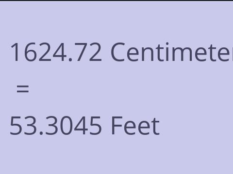 1624.72 CM TO FEET