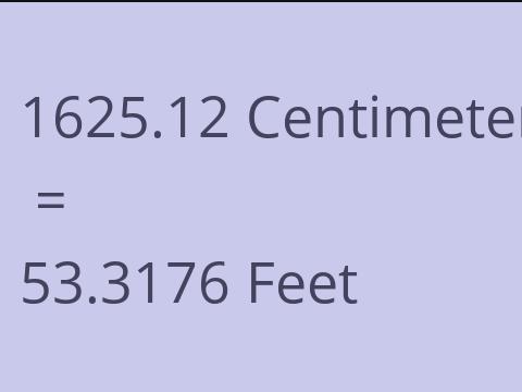 1625.12 CM TO FEET