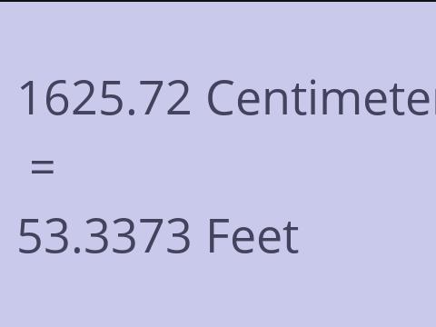 1625.72 CM TO FEET