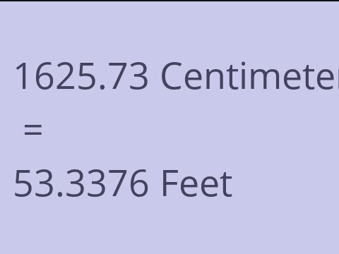 1625.73 CM TO FEET