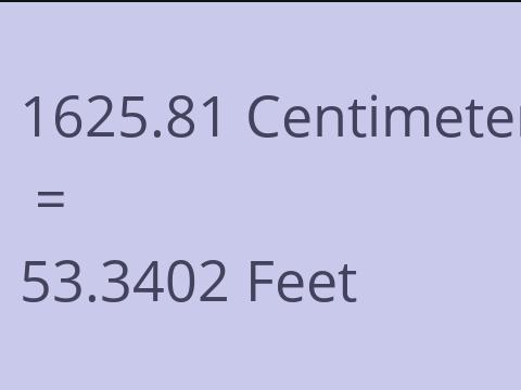 1625.81 CM TO FEET