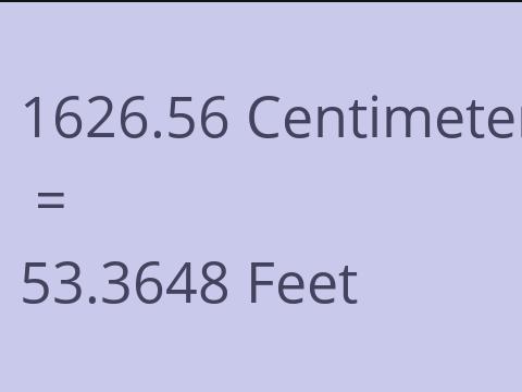 1626.56 CM TO FEET