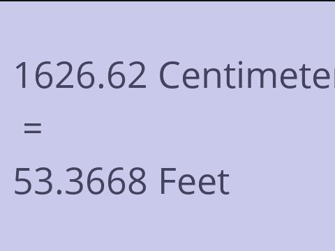 1626.62 CM TO FEET