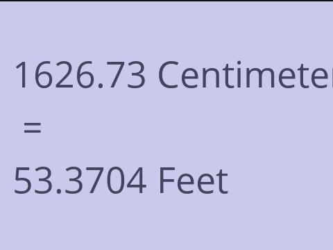 1626.73 CM TO FEET