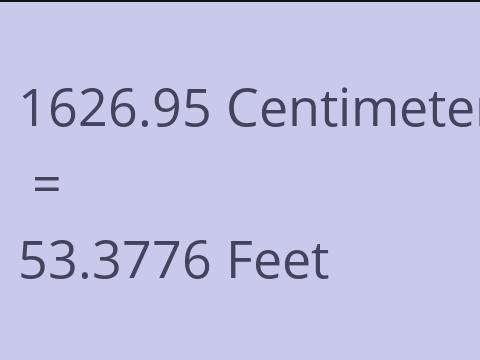 1626.95 CM TO FEET