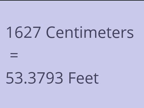 1627 CM TO FEET