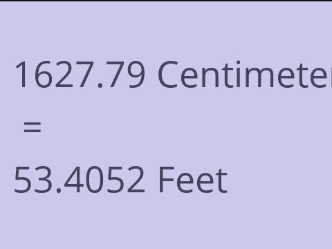 1627.79 CM TO FEET