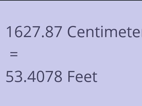 1627.87 CM TO FEET