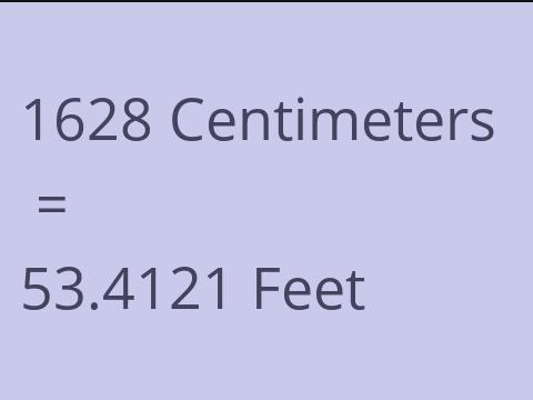 1628 CM TO FEET