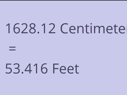 1628.12 CM TO FEET