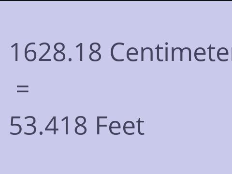 1628.18 CM TO FEET