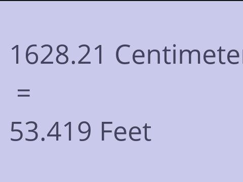 1628.21 CM TO FEET