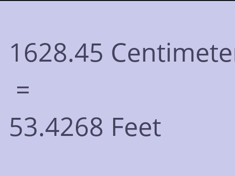 1628.45 CM TO FEET