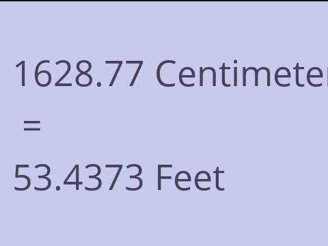 1628.77 CM TO FEET