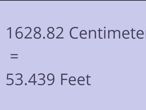 1628.82 CM TO FEET