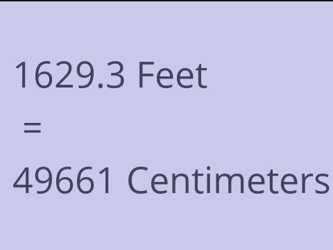 1629.3 FEET TO CM