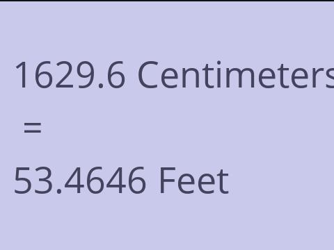 1629.6 CM TO FEET