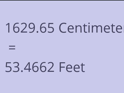 1629.65 CM TO FEET