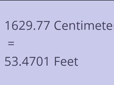 1629.77 CM TO FEET