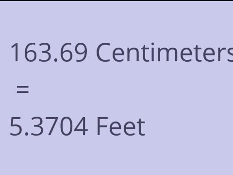 163.69 CM TO FEET