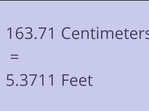 163.71 CM TO FEET