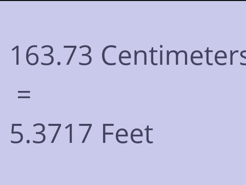 163.73 CM TO FEET