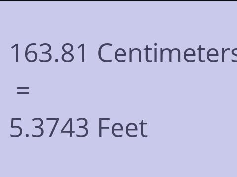 163.81 CM TO FEET