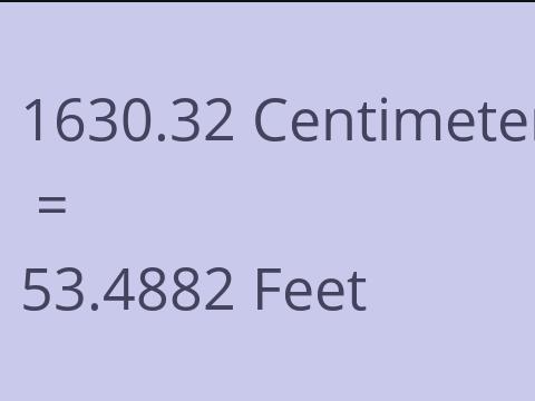 1630.32 CM TO FEET