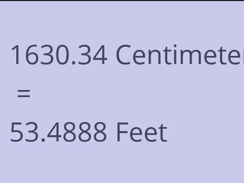 1630.34 CM TO FEET