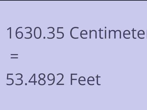 1630.35 CM TO FEET