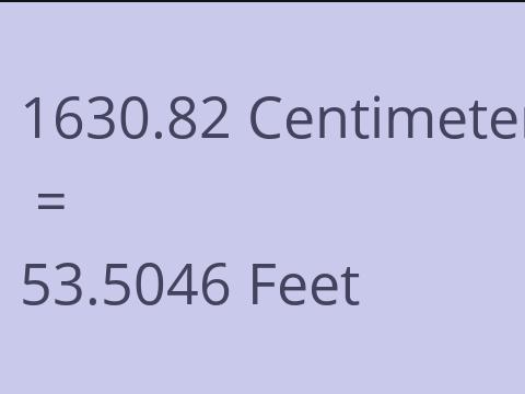 1630.82 CM TO FEET