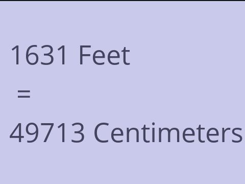 1631 FEET TO CM