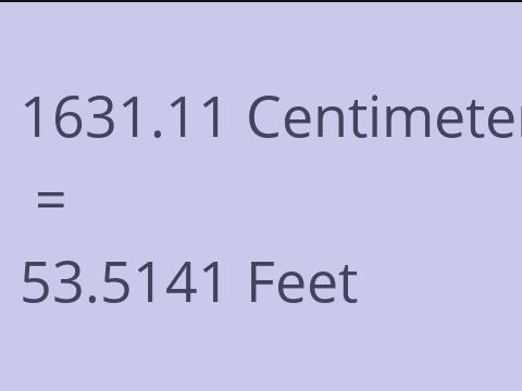 1631.11 CM TO FEET