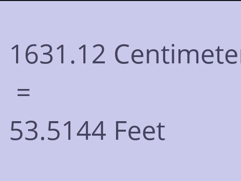 1631.12 CM TO FEET