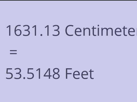 1631.13 CM TO FEET